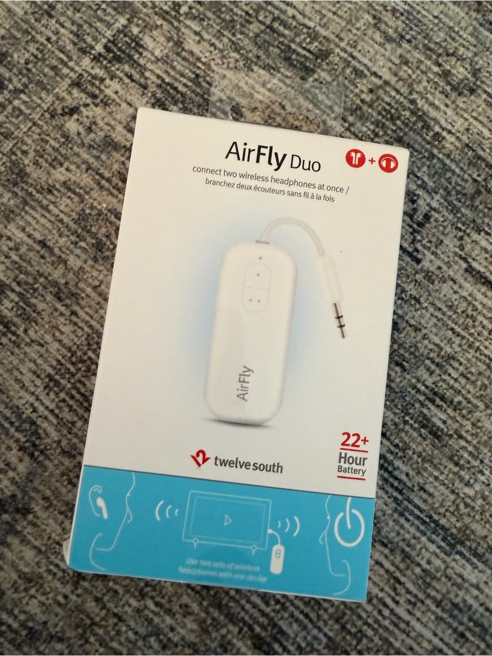 AirFly Duo Bluetooth Headphone Adapter - White